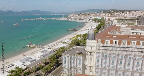 Aerial view at Cannes on a sunny afternoon photo