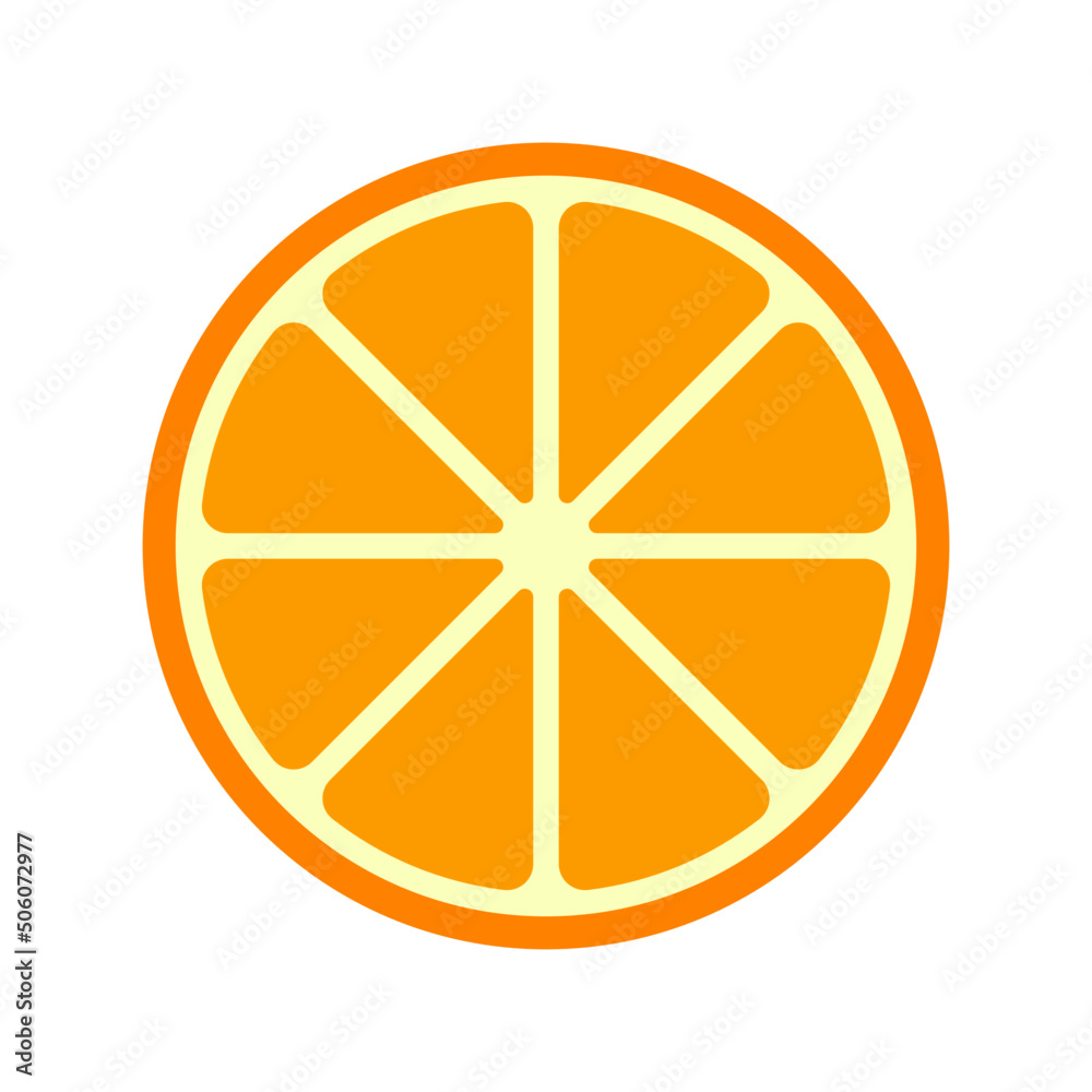orange slice icon vector illustration orange slice icon vector illustration