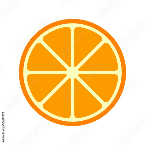 orange slice icon vector illustration 