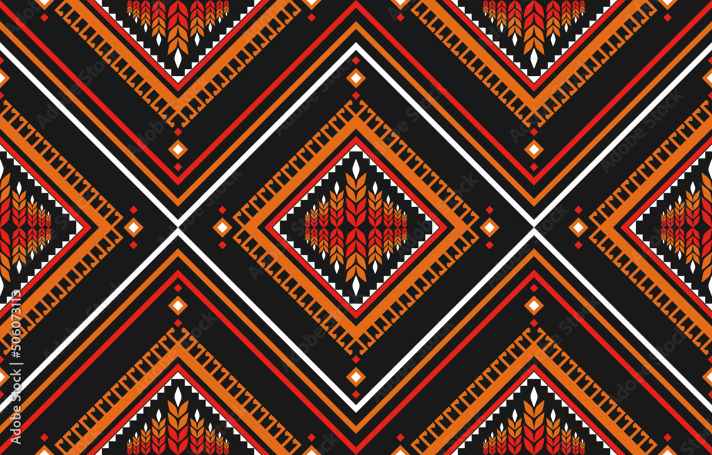 Geometric ethnic seamless pattern in tribal. American, mexican style. Aztec abstract art. Design for background, wallpaper, vector illustration, fabric, clothing, carpet, textile, batik, embroidery.