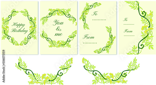 Nature as a pattern-element in vector  to make beautifull greetingcards