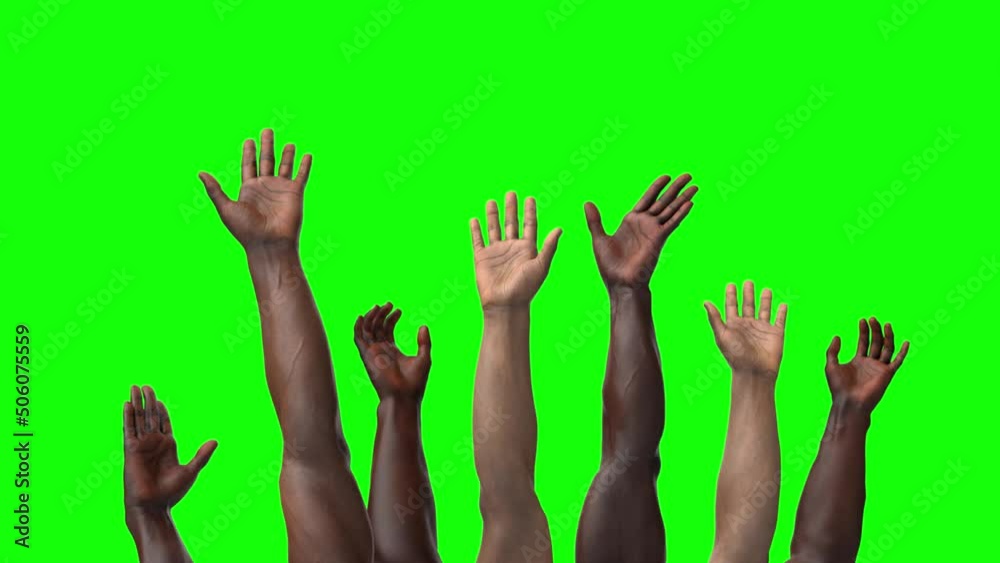 hands multiethnic people vote. Teamwork businesspeople diversity. Copy space render 3d hands multiethnic people vote. Teamwork businesspeople diversity. Copy space render 3d