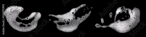 Fotografie liquid white foam bubbles isolated