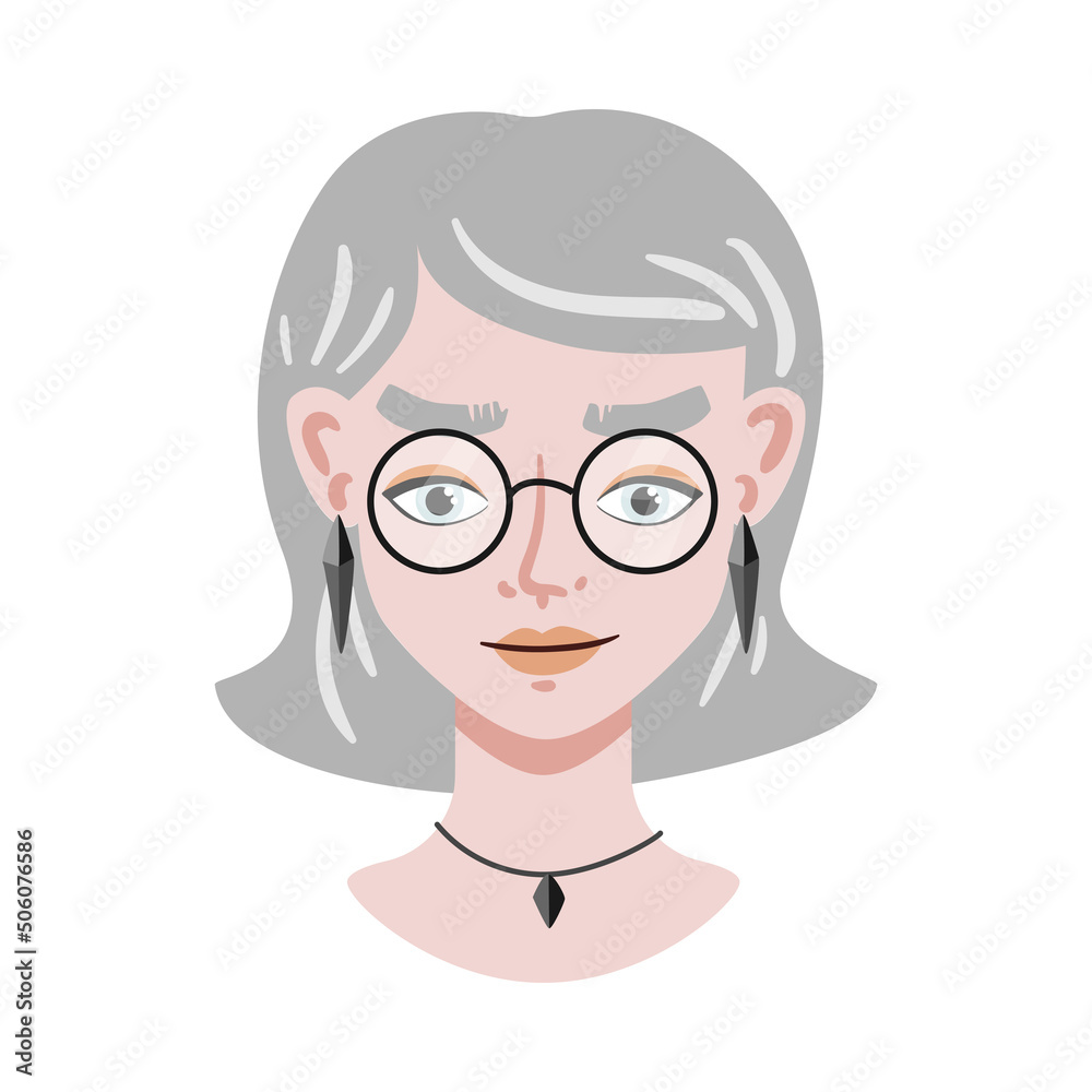 Hipster Girl Portrait Composition Hipster Girl Portrait Composition