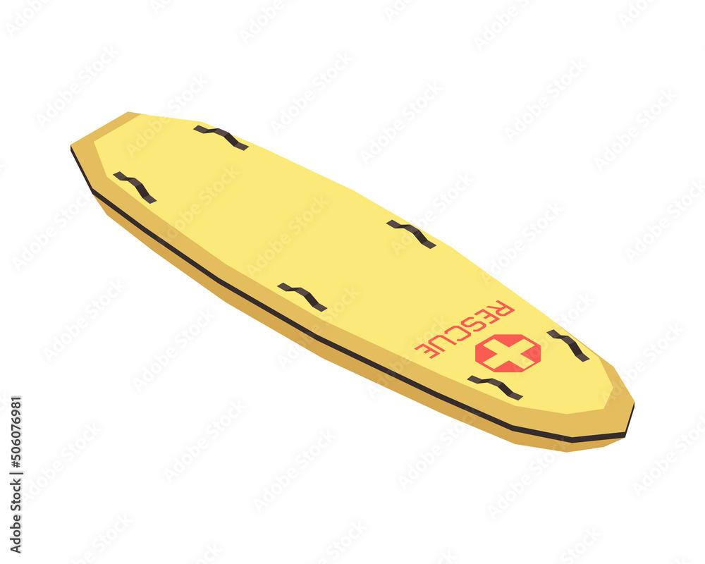 Isometric Lifeguard Board Composition