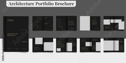 Black Architecture Portfolio Brochure Black Portfolio Template Design Black Portfolio Design Black Interior Brochure Layout Design