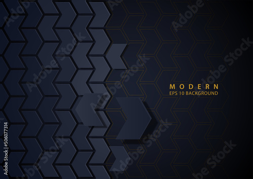 Luxurious abstract circle background with golden lines