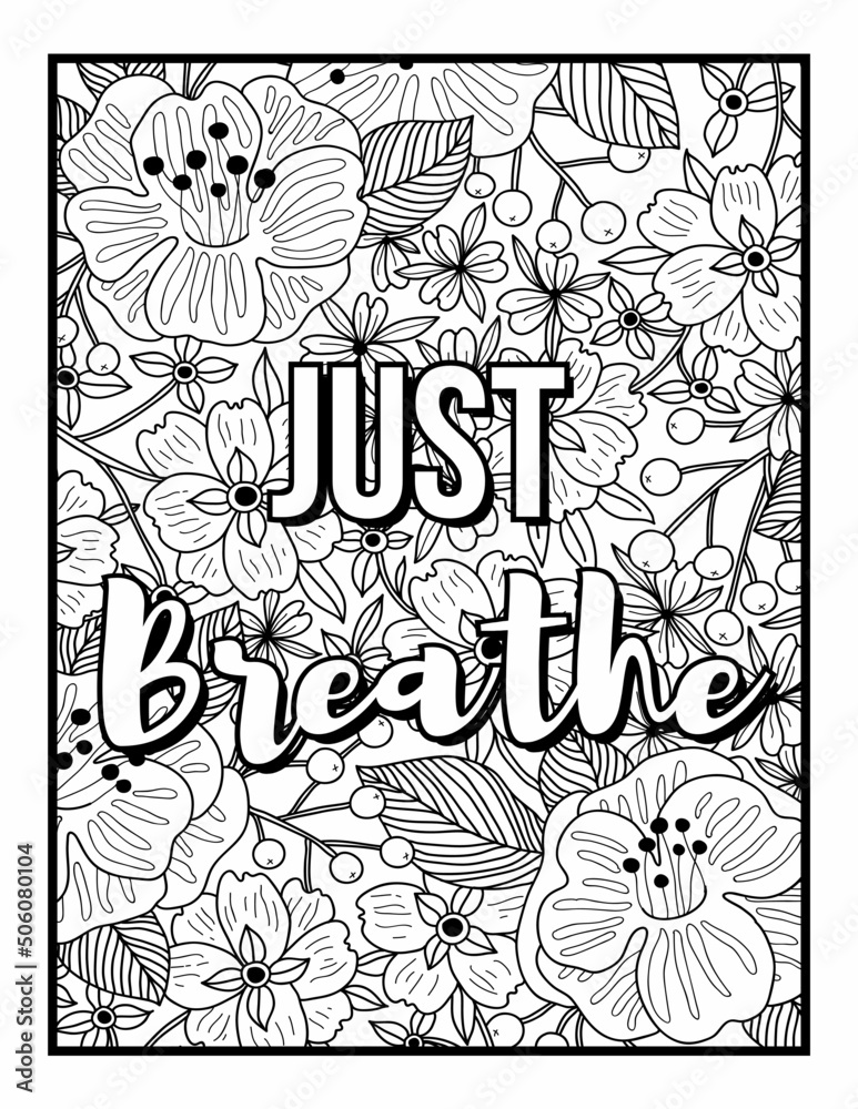 Inspirational Motivational Quotes Coloring Pages Positive Affirmations 