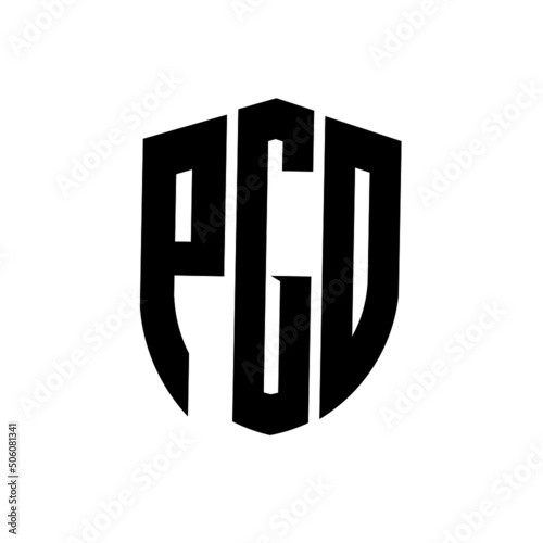 PGD letter logo design. PGD modern letter logo with black background. PGD creative  letter logo. simple and modern letter logo. vector logo modern alphabet font overlap style. Initial letters PGD  photo