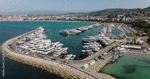 Aerial view at Cannes on a sunny afternoon photo
