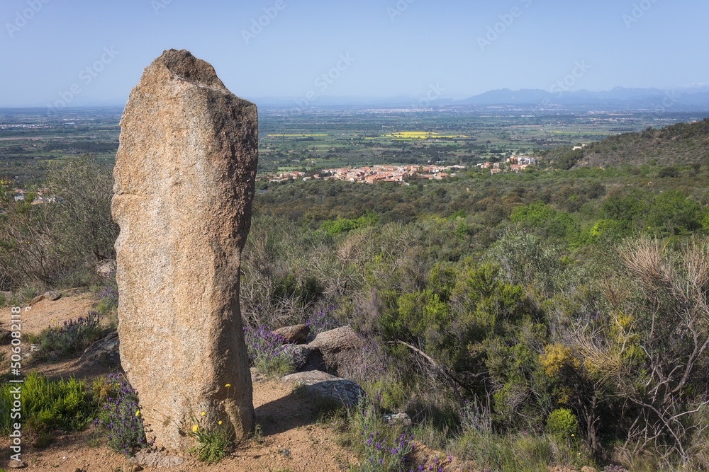Prehistoric Menhir in Palau Savardera, Catalonia