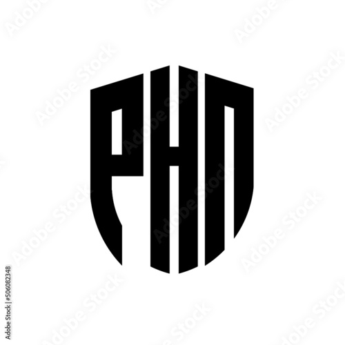 PHN letter logo design. PHN modern letter logo with black background. PHN creative  letter logo. simple and modern letter logo. vector logo modern alphabet font overlap style. Initial letters PHN    photo