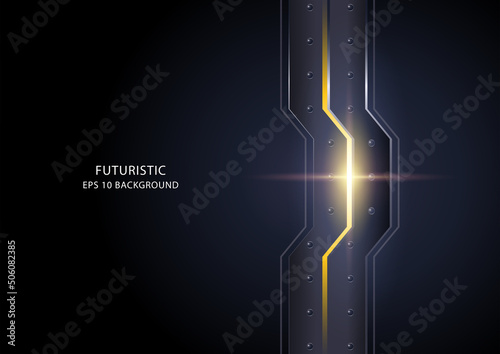Bright light comes out from opening metal gate
