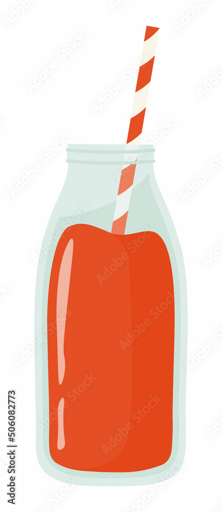 Juice bottle with straw Juice bottle with straw
