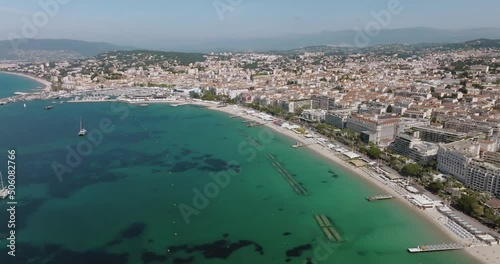 Aerial view at Cannes on a sunny afternoon photo