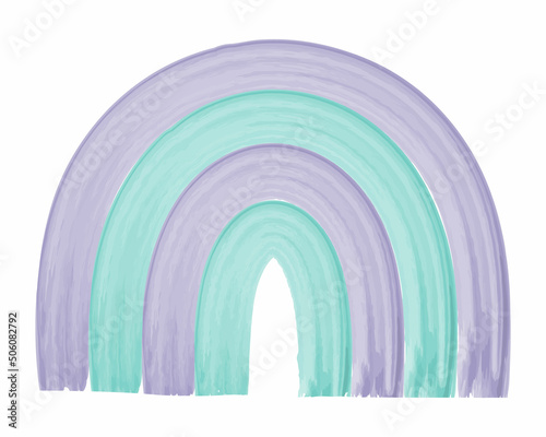 Watercolor rainbow on an insulated layer