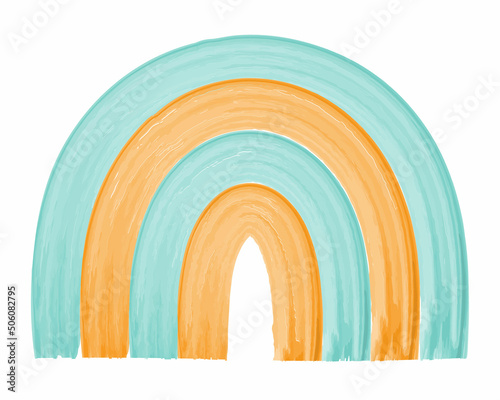 Watercolor rainbow on an insulated layer