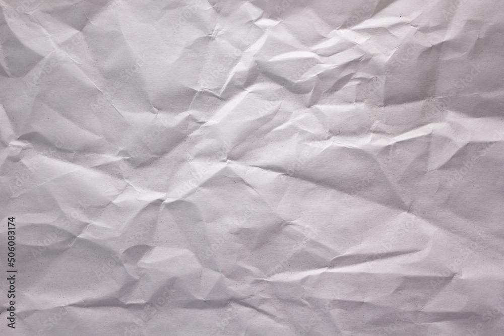 White dirty paper with dust as background texture. Recycling concept