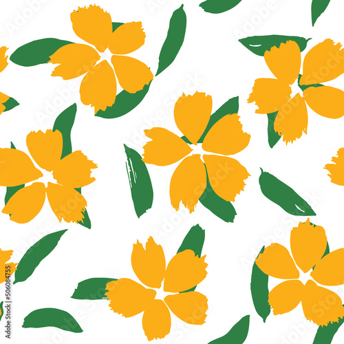 Little Floral Vector Seamless Pattern. Watercolor