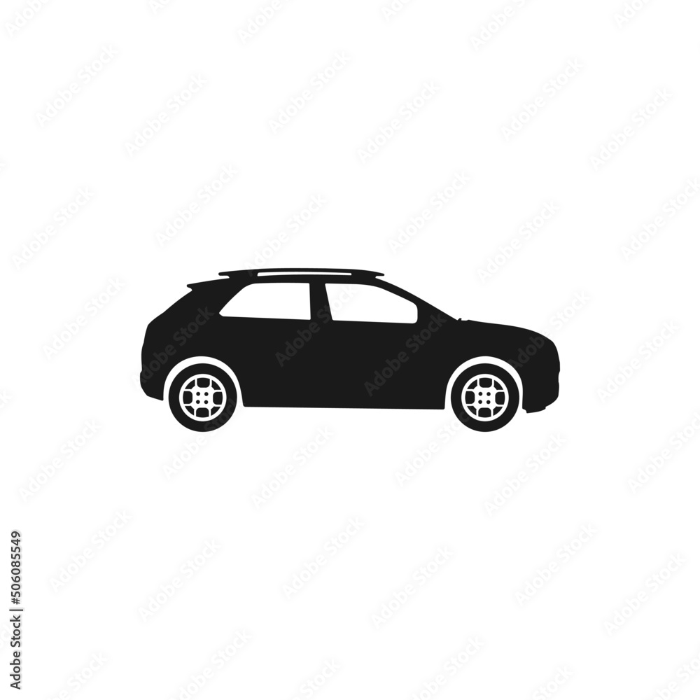SUV Car Silhouette Illustration Image Vector For Automotive Adventure