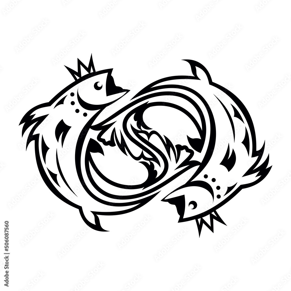 Vector graphic illustration of zodiac signs. All zodiac signs in silhouettes concept: Aries; Taurus; Gemini; Cancer; Leo; Virgo; Libra; Scorpio; Sagittarius; Capricorn; Aquarius and Pisces.