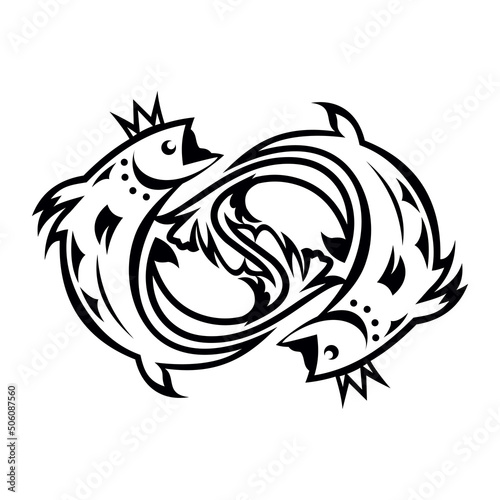 Vector graphic illustration of zodiac signs. All zodiac signs in silhouettes concept: Aries; Taurus; Gemini; Cancer; Leo; Virgo; Libra; Scorpio; Sagittarius; Capricorn; Aquarius and Pisces.
