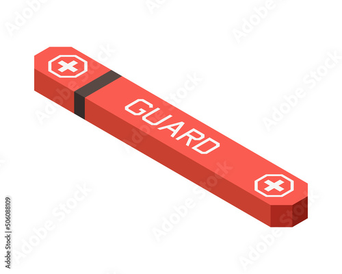Isometric Lifeguard Stick Composition
