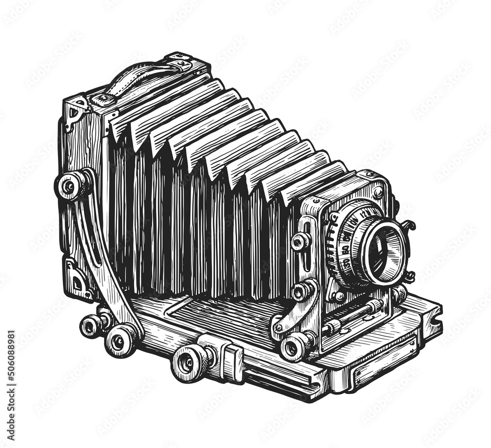 Sketch of Retro Photo Camera. Graphic by han.dhini · Creative Fabrica