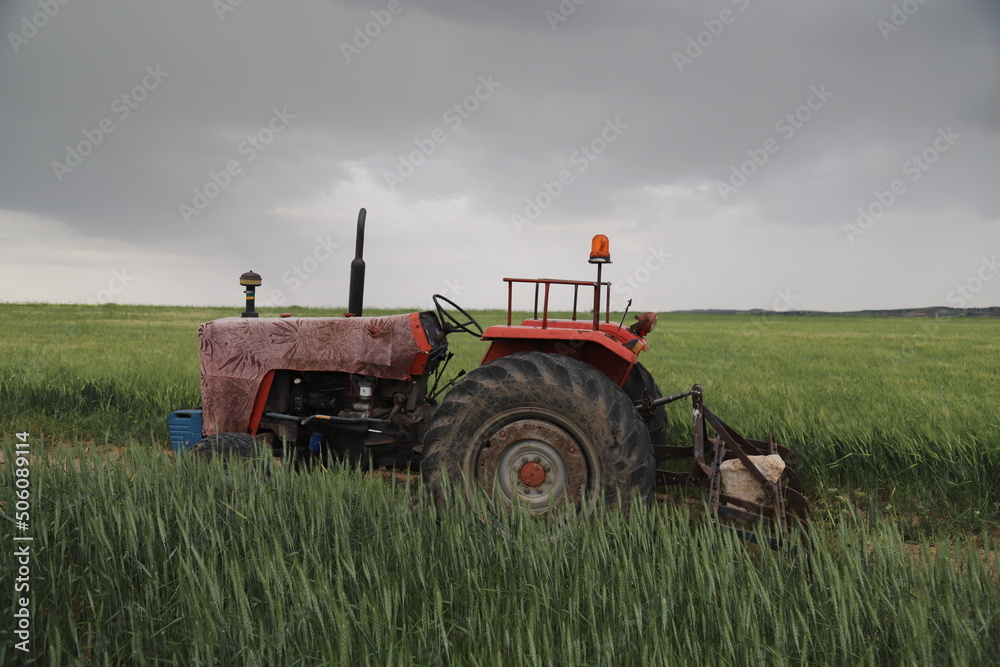 Obraz premium tractor in field