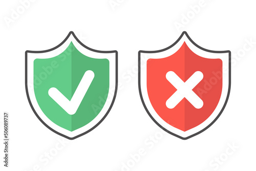Free Download Shield check security icon vector illustration - GFXLoad