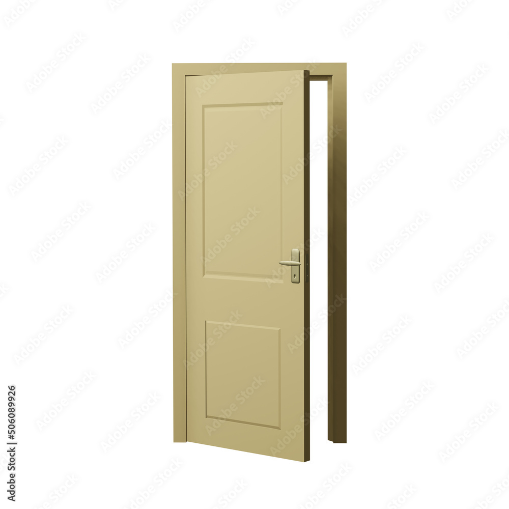 Entrance door, interior door. 3d illustration. Entrance door, interior door. 3d illustration.