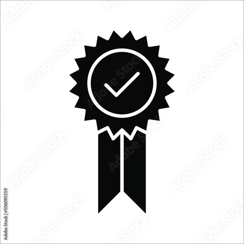 Premium quality badge icon on white background. Rosette Stamp Icon Vector Design Template.