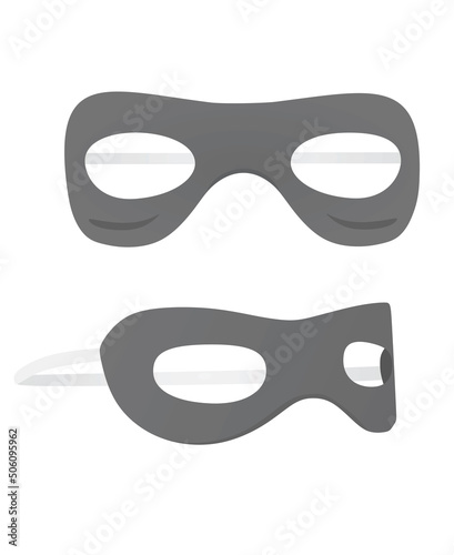 Grey eye mask. vector illustration