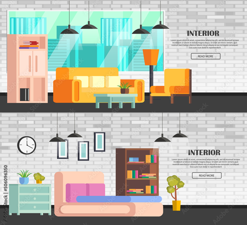 A set of furniture for the interior of the living room: a section, TV, wardrobe, video-game consoles, lamps, books, shelves, CD player, tape recorder. In modern orthogonal design. Vector illustration. A set of furniture for the interior of the living room: a section, TV, wardrobe, video-game consoles, lamps, books, shelves, CD player, tape recorder. In modern orthogonal design. Vector illustration.