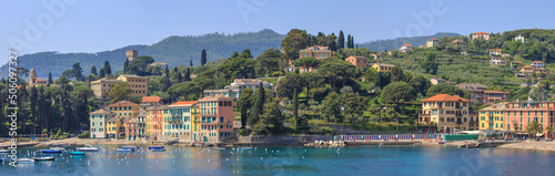Canvas Print San Michele di Pagana, Rapallo, Italie