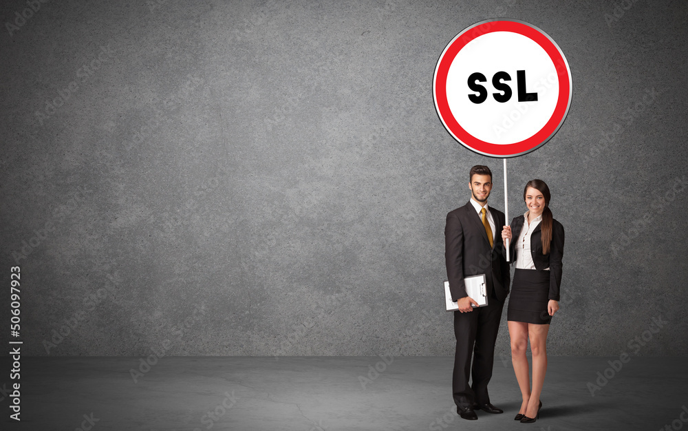 Young business person holdig traffic sign Young business person holdig traffic sign