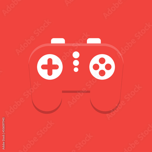 Joypad for video games. Joystick flat icon