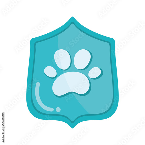 shield with pawprint