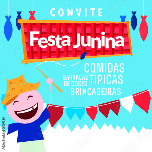 postagem festa junina feed redes sociais photo