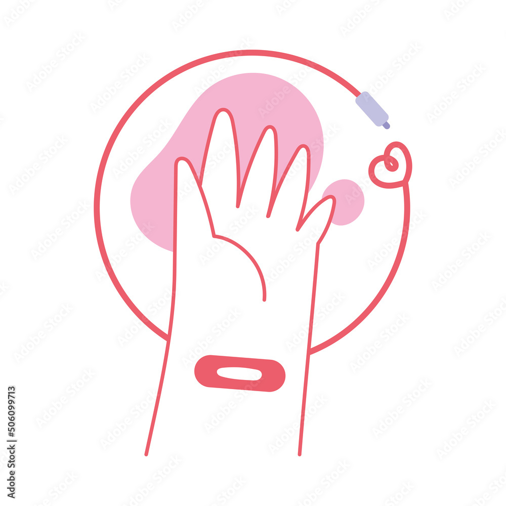 Obraz premium donor hand with cureband