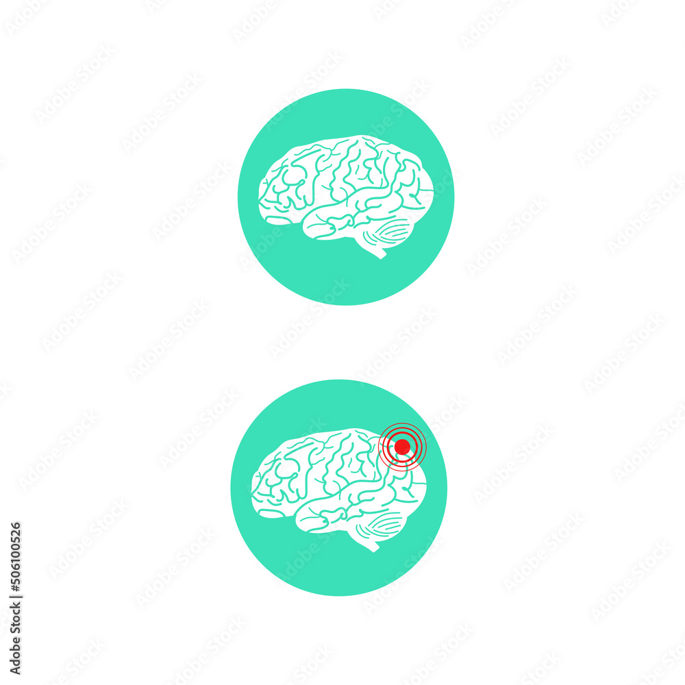 Brain illustration. Human organ. Medical vector icon. Brain illustration. Human organ. Medical vector icon.