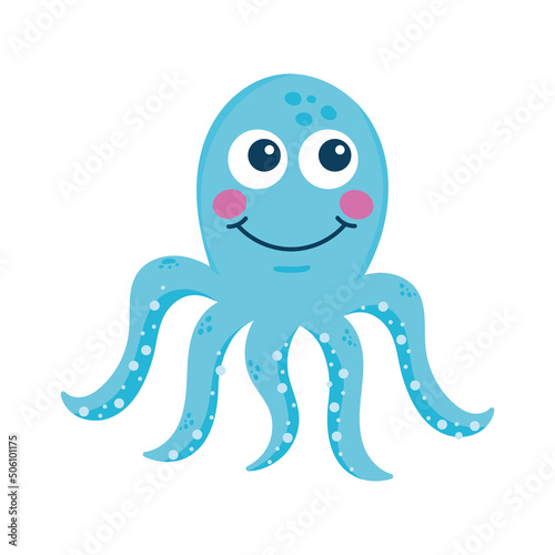 blue octopus sealife creature