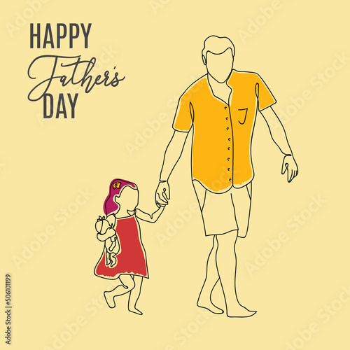 Father with his daughter background for fathers day
