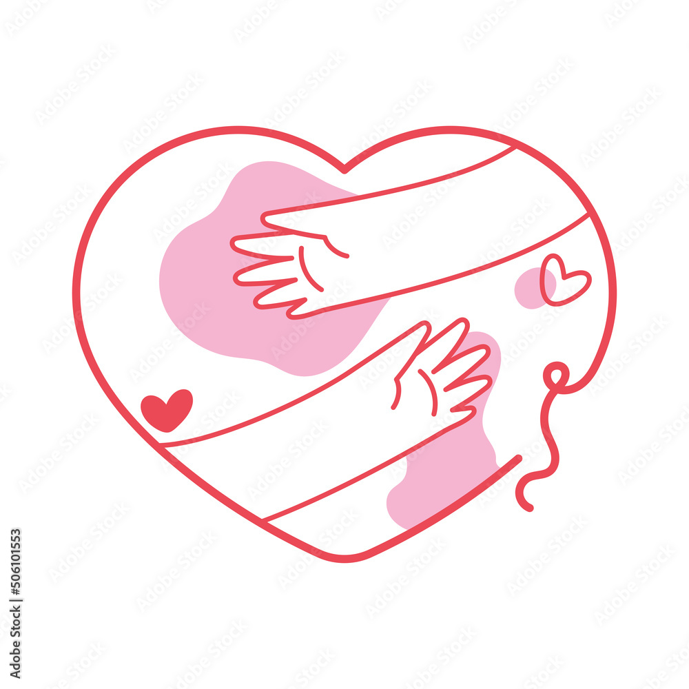 Obraz premium donors hands in heart