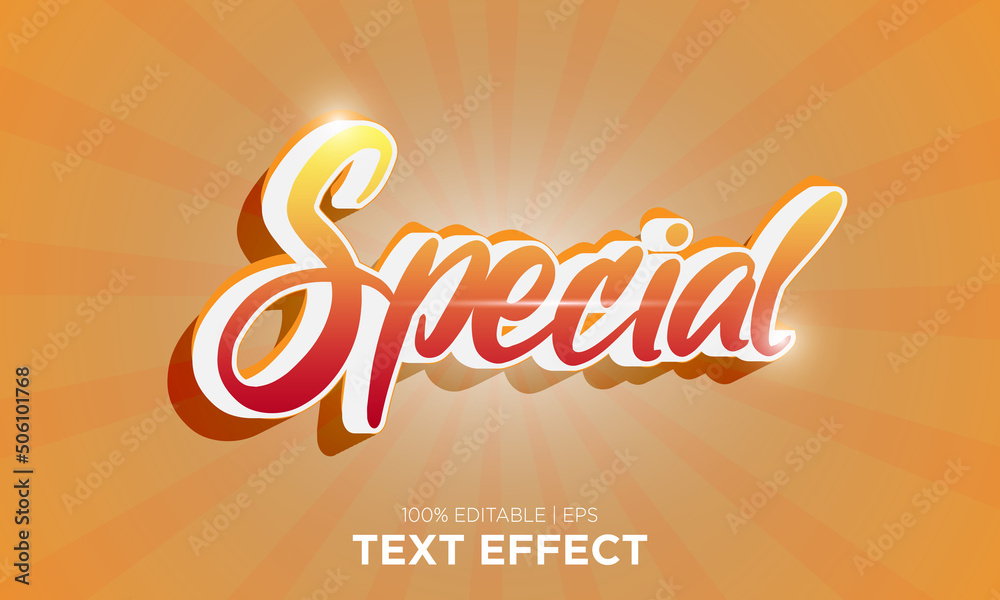 special text effect vector editable