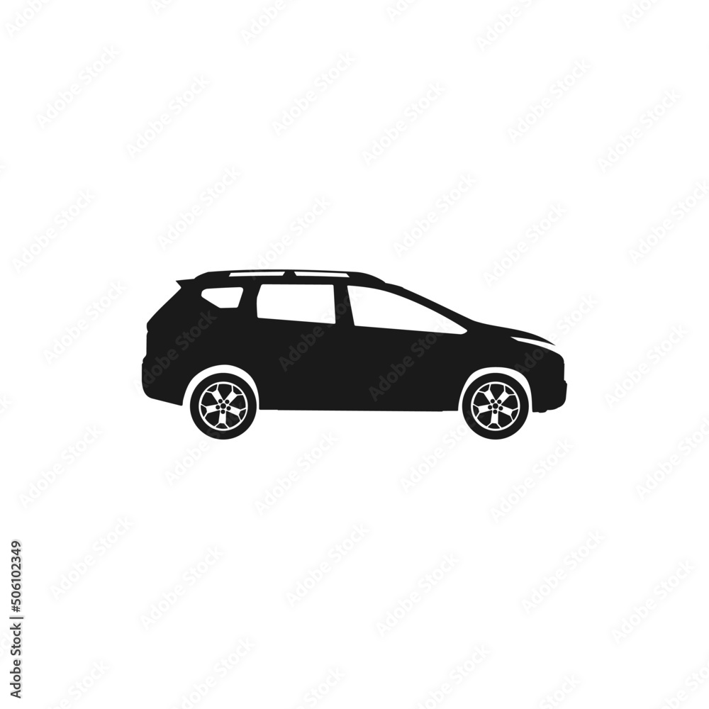 Best Sport SUV Car Silhouette Illustration Image Vector. Best Silhouette For SUV Car