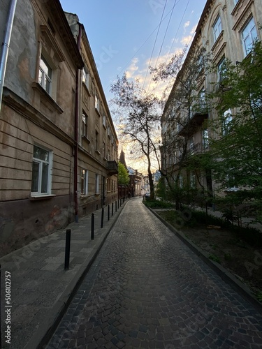 The modern city of Lviv in western Ukraine with ancient European architecture © Hennadii