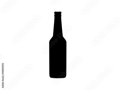 Beer bottle black silhouette vector image,Drink bottle silhouettes vector image,metal can glass and plastic vector image
 photo