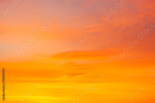 Beautifu orange sky at the dusk. © Marina