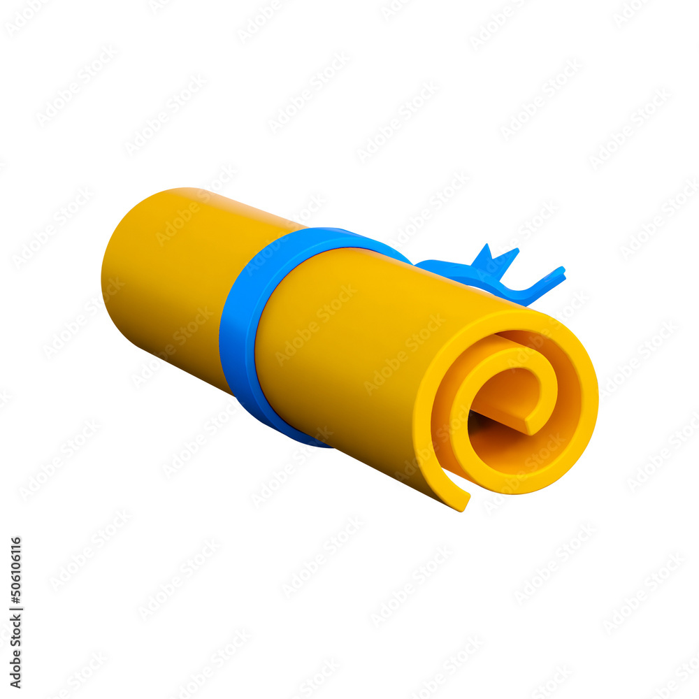 3d illustration certificate icon 